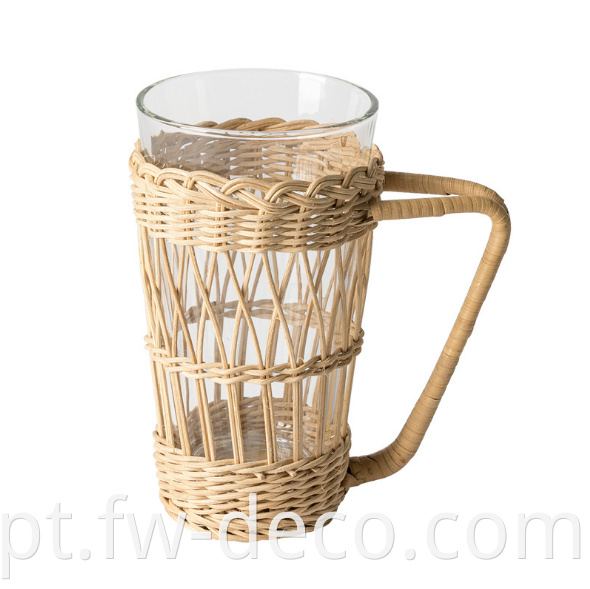 rattan wrapped glass